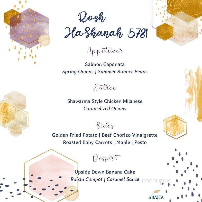 Abaita - New York, NY menu_pic