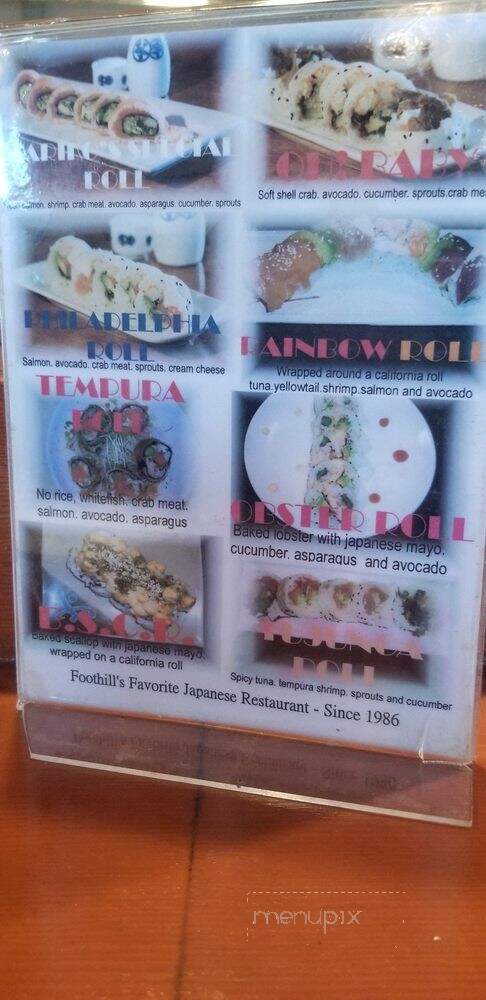 Tori Yen Restaurant - Tujunga, CA menu_pic