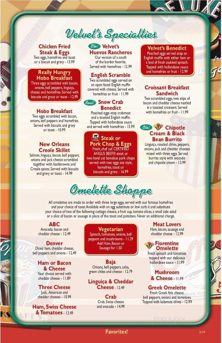 Velvet Grill & Creamery - Galt, CA menu_pic
