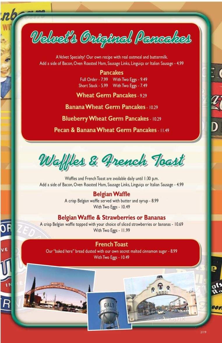 Velvet Grill & Creamery - Galt, CA menu_pic