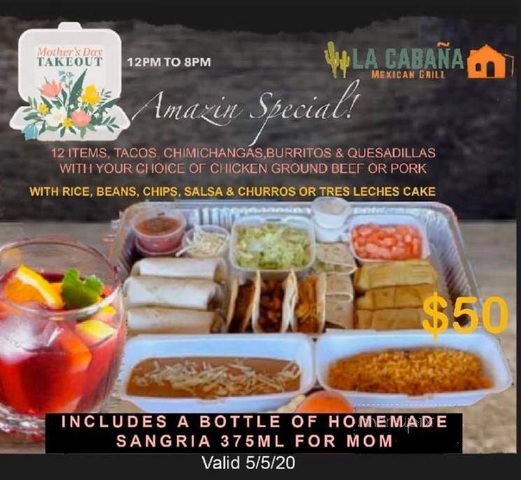 La Cabana Mexican Grill - West Bend, WI menu_pic