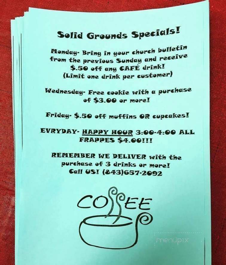 Solid Grounds Coffee Shop - Turbeville, SC