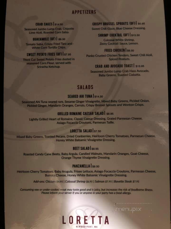 Loretta - Newburyport, MA menu_pic