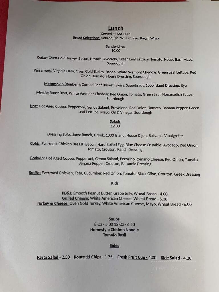 Liv's Cafe & Deli - Exmore, VA menu_pic