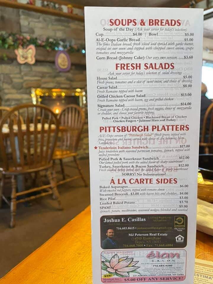Al-E-Oops Restaurant - Lancaster, NY menu_pic