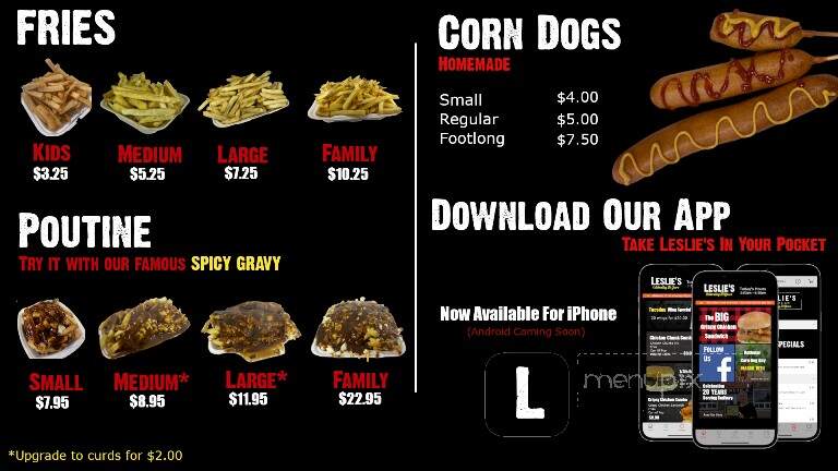 Leslie's Charbroil & Grill - Greater Sudbury, ON menu_pic