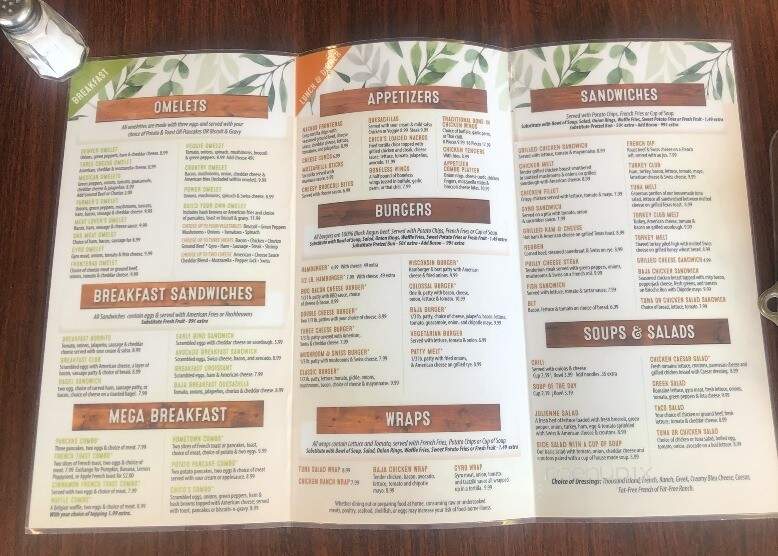 Chico's Cafe - Combined Locks, WI menu_pic