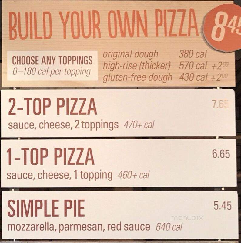 Blaze Pizza - Mason, OH menu_pic