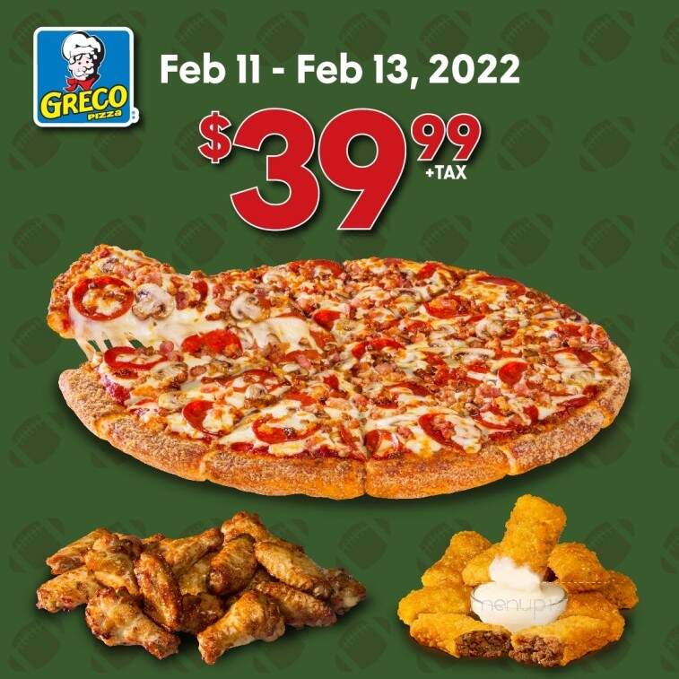 Greco Pizza - Gander, NL menu_pic