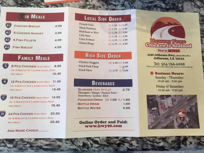 Highway Fried Chicken & Seafood - Jefferson, LA