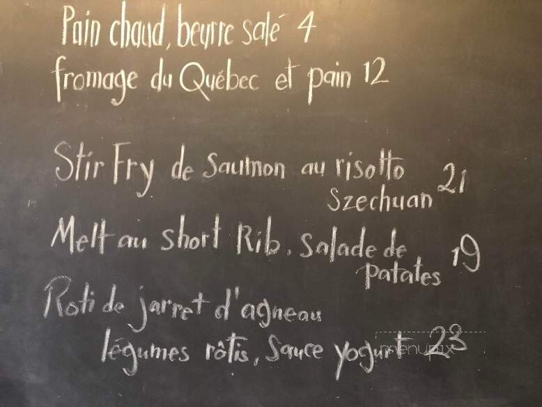 Les Brumes du Coude - Moncton, NB menu_pic