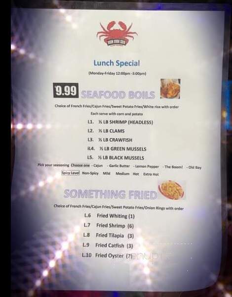 Boom Boom Crab Seafood - Baltimore, MD menu_pic