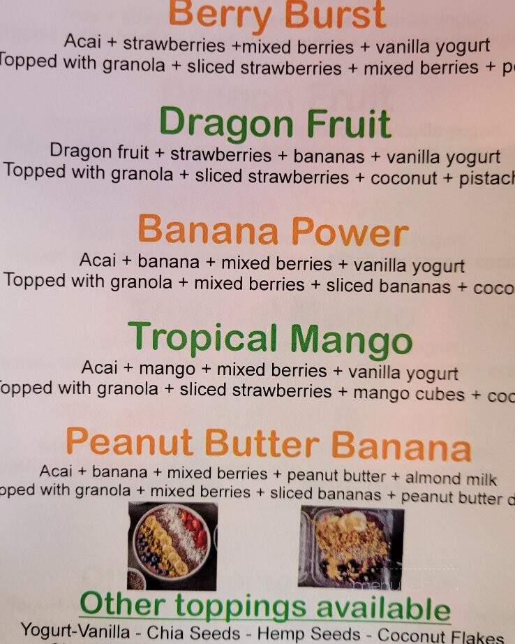 Uplifted Bistro - Bradley, IL menu_pic