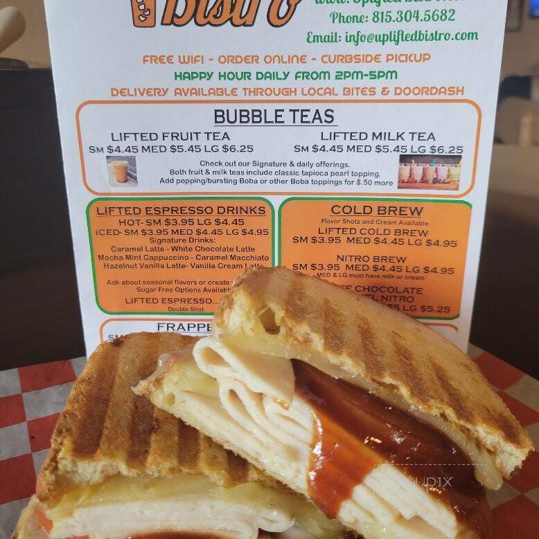 Uplifted Bistro - Bradley, IL menu_pic