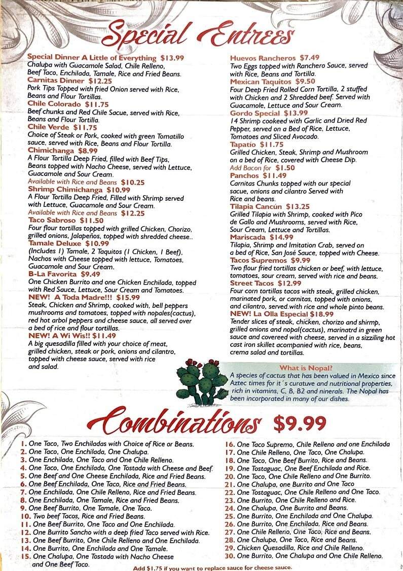 El Canelo - North Kansas City, MO menu_pic