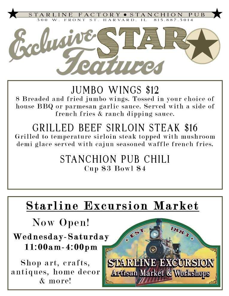 Stanchion Pub - Harvard, IL menu_pic