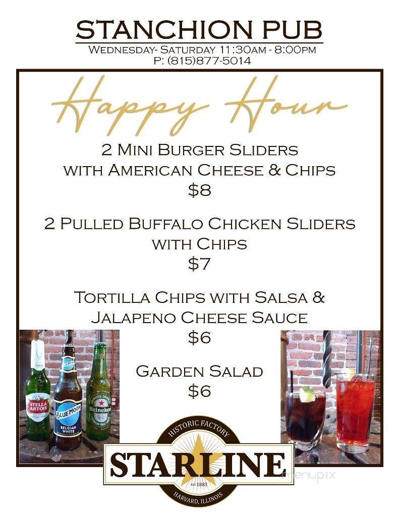 Stanchion Pub - Harvard, IL menu_pic