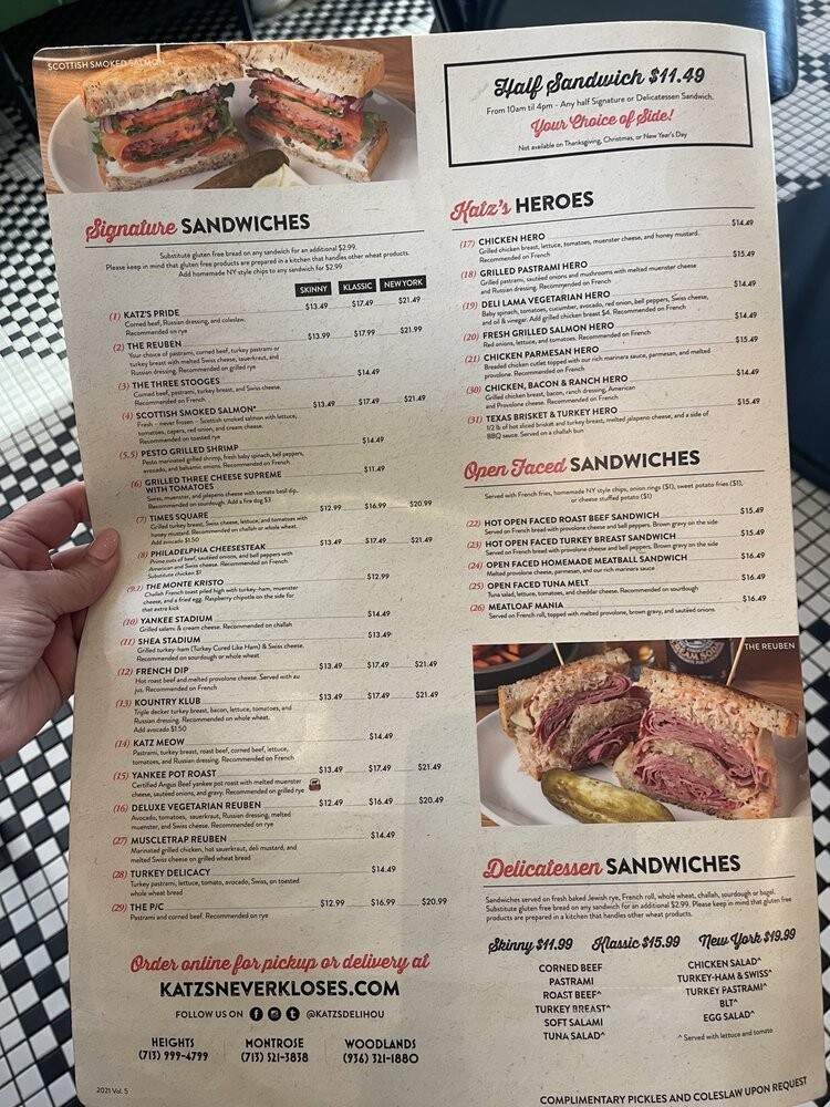 Katz's Deli & Bar - Houston, TX