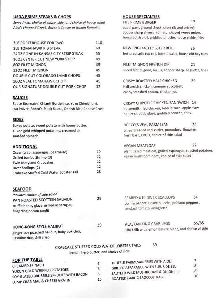 Rocco's - Newtown, PA menu_pic