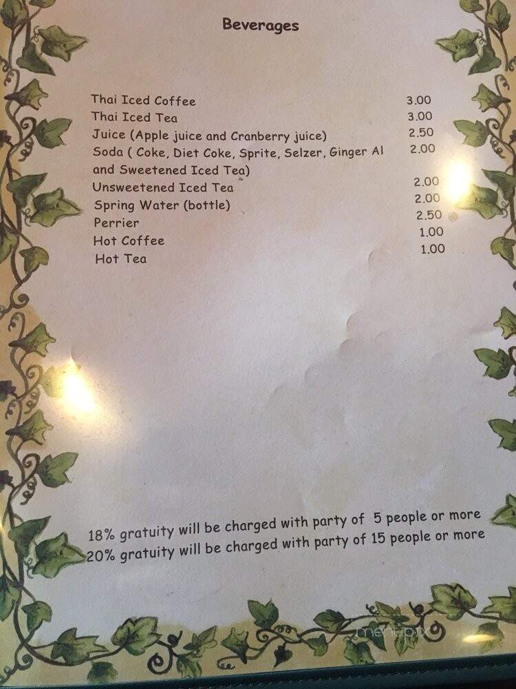 Thai Thai Restaurant - Old Bridge, NJ menu_pic