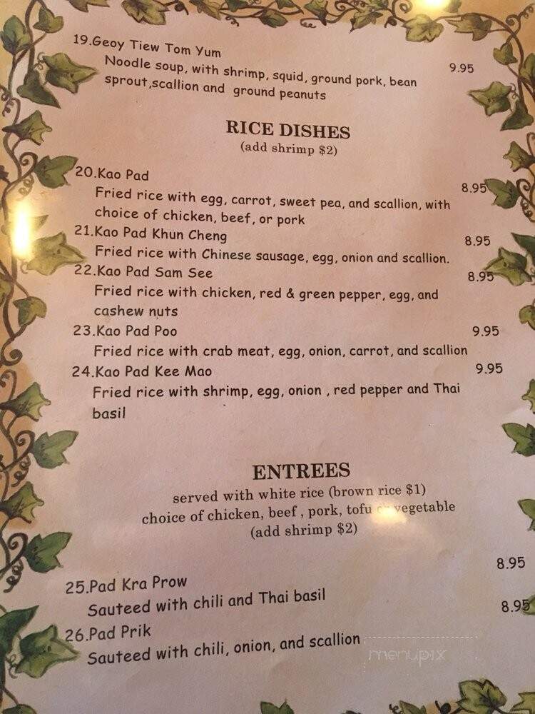 Thai Thai Restaurant - Old Bridge, NJ menu_pic