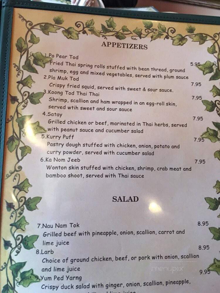 Thai Thai Restaurant - Old Bridge, NJ menu_pic