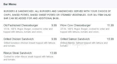 Ribeyes Steakhouse - Washington, NC menu_pic