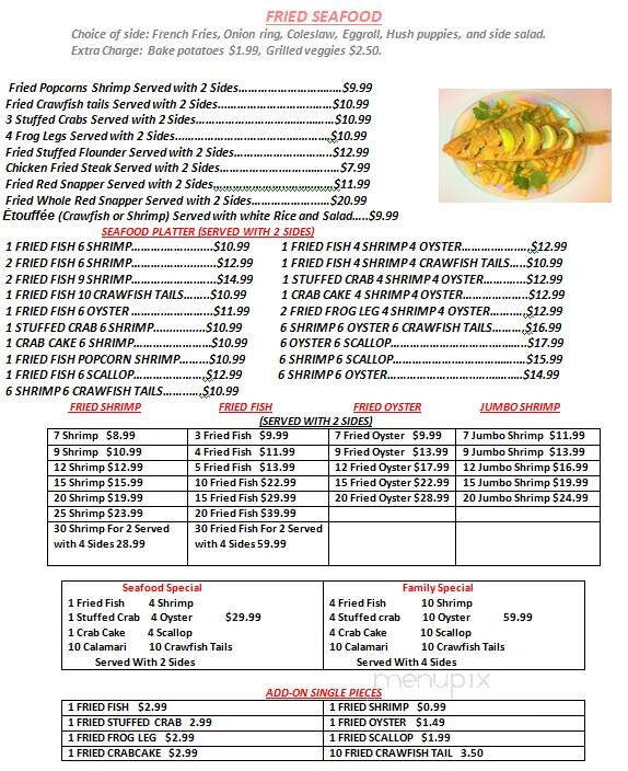 Baytown Seafood Restaurant - Liberty, TX menu_pic