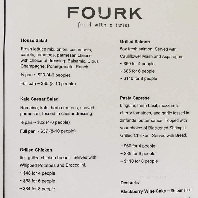 Fourk - Hickory, NC menu_pic