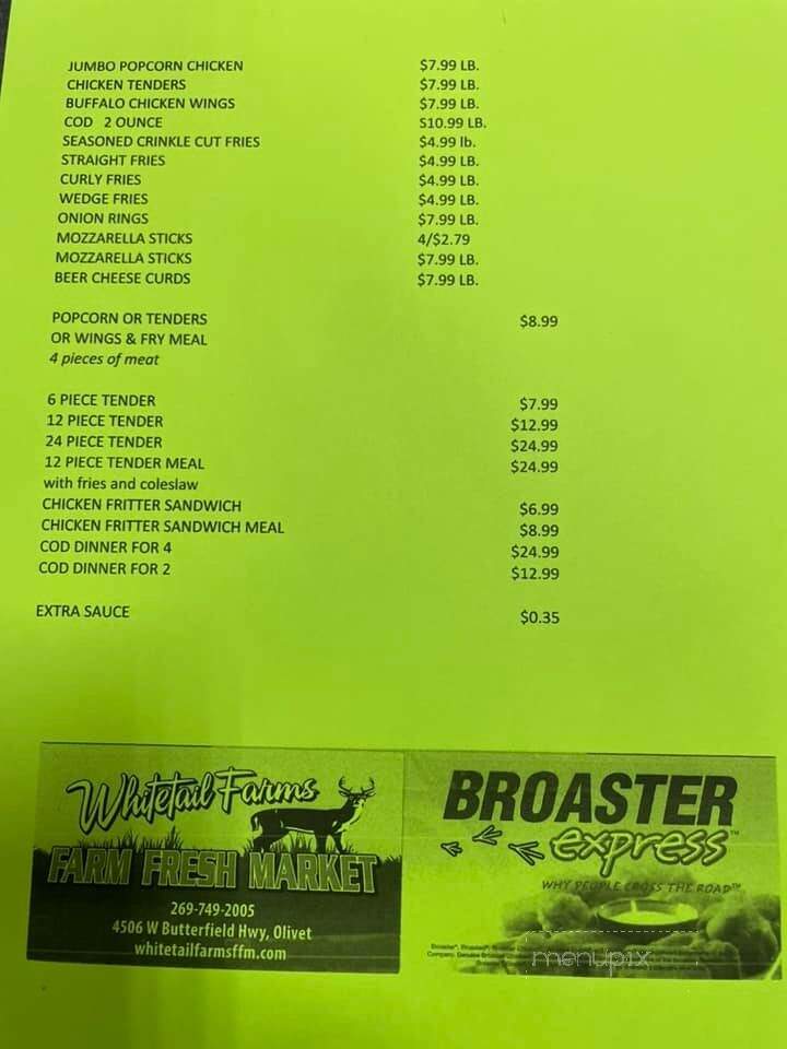 Whitetail Farms Farm Fresh Market - Olivet, MI menu_pic