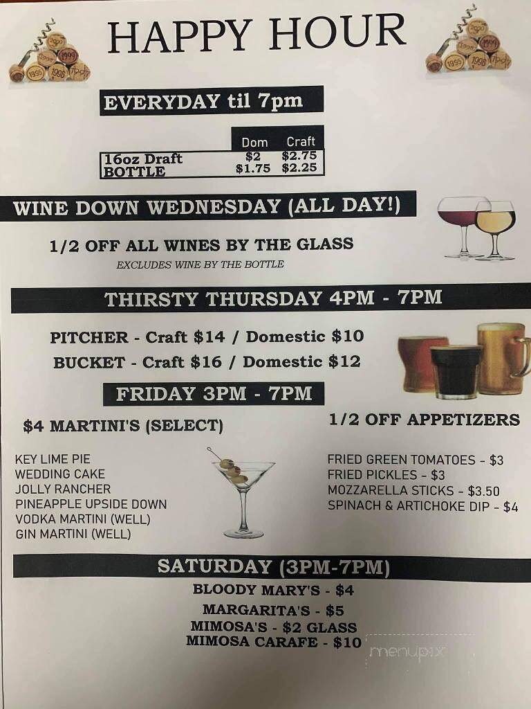 Cork & Barrel - Bossier City, LA menu_pic