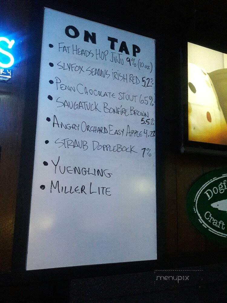 Fontana's Cafe - Irwin, PA menu_pic