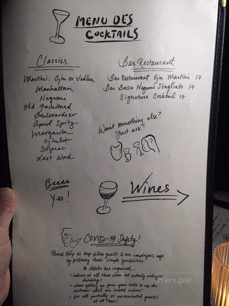Bar Restaurant - Los Angeles, CA menu_pic