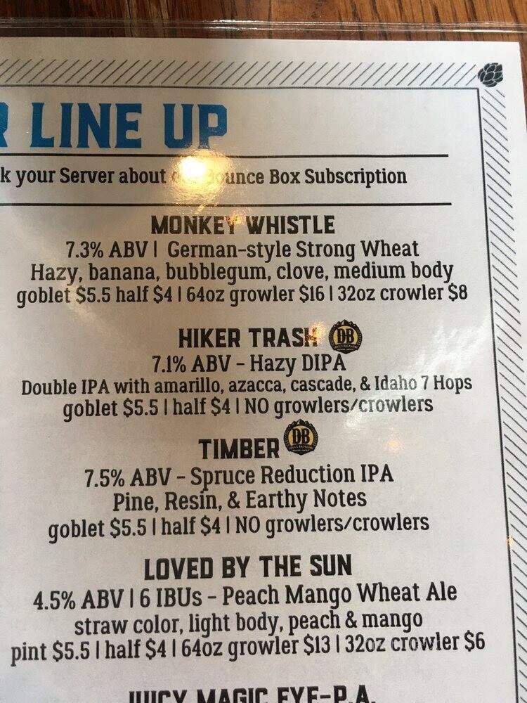 Devils Backbone Outpost Brewery - Lexington, VA menu_pic