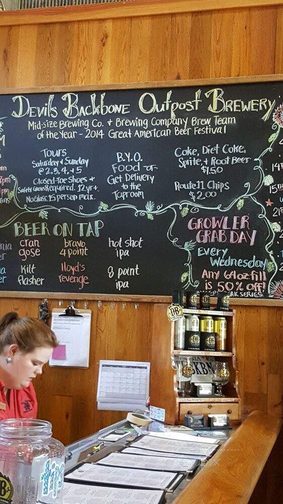 Devils Backbone Outpost Brewery - Lexington, VA menu_pic