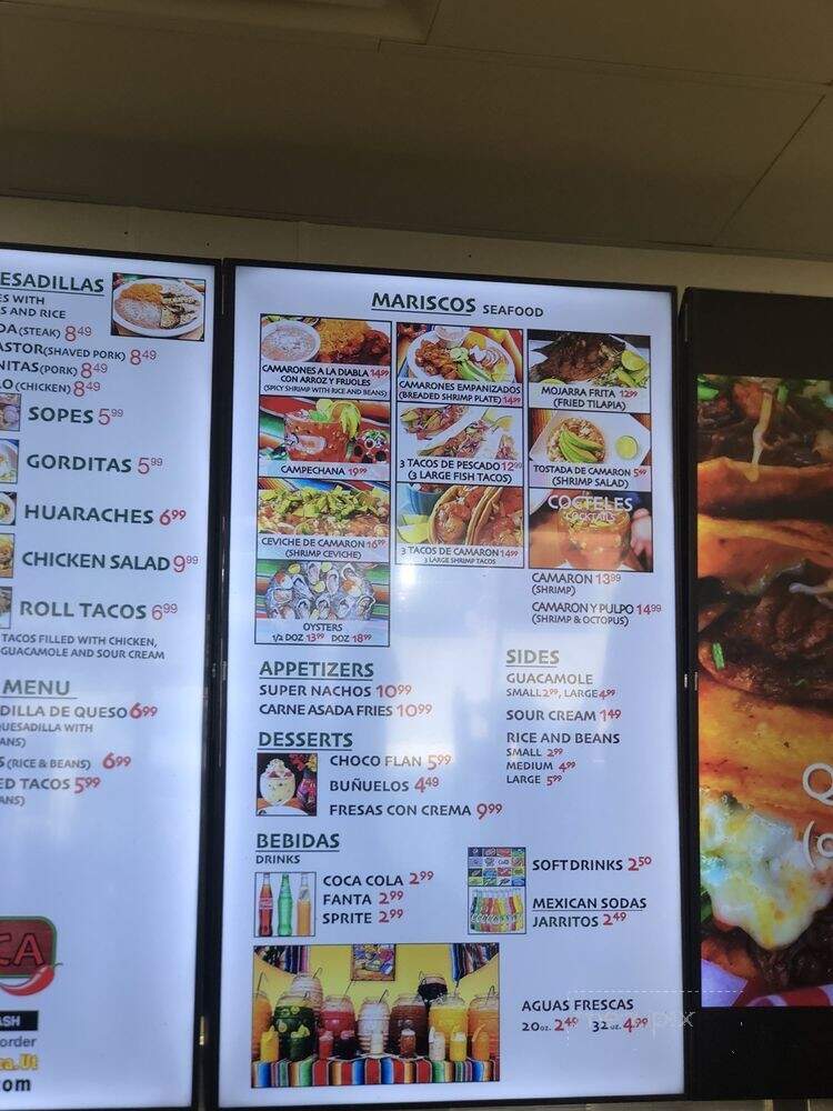La Unica - Smithfield, UT menu_pic