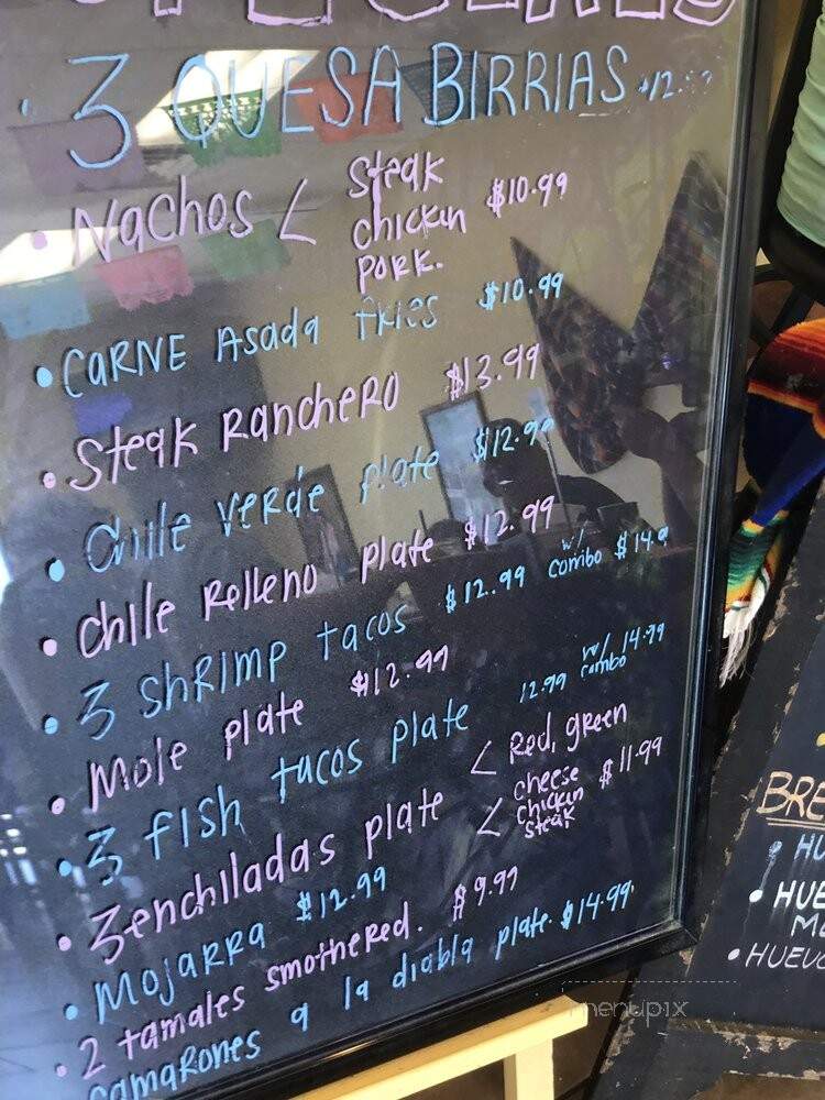 La Unica - Smithfield, UT menu_pic