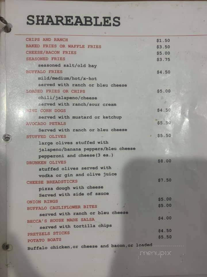 Uncle Bill's Pub and Grill - Barboursville, WV menu_pic