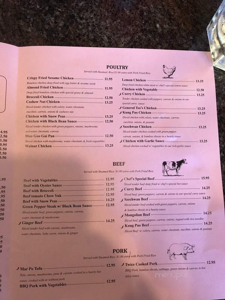 Chen's Chinese Restaurant - South Bend, WA menu_pic