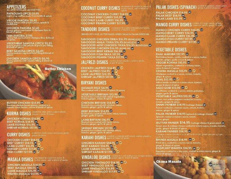 Spice Hut - Campbell River, BC menu_pic