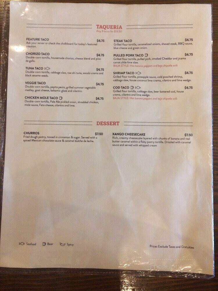 Iron Road Brewing - Kamloops, BC menu_pic