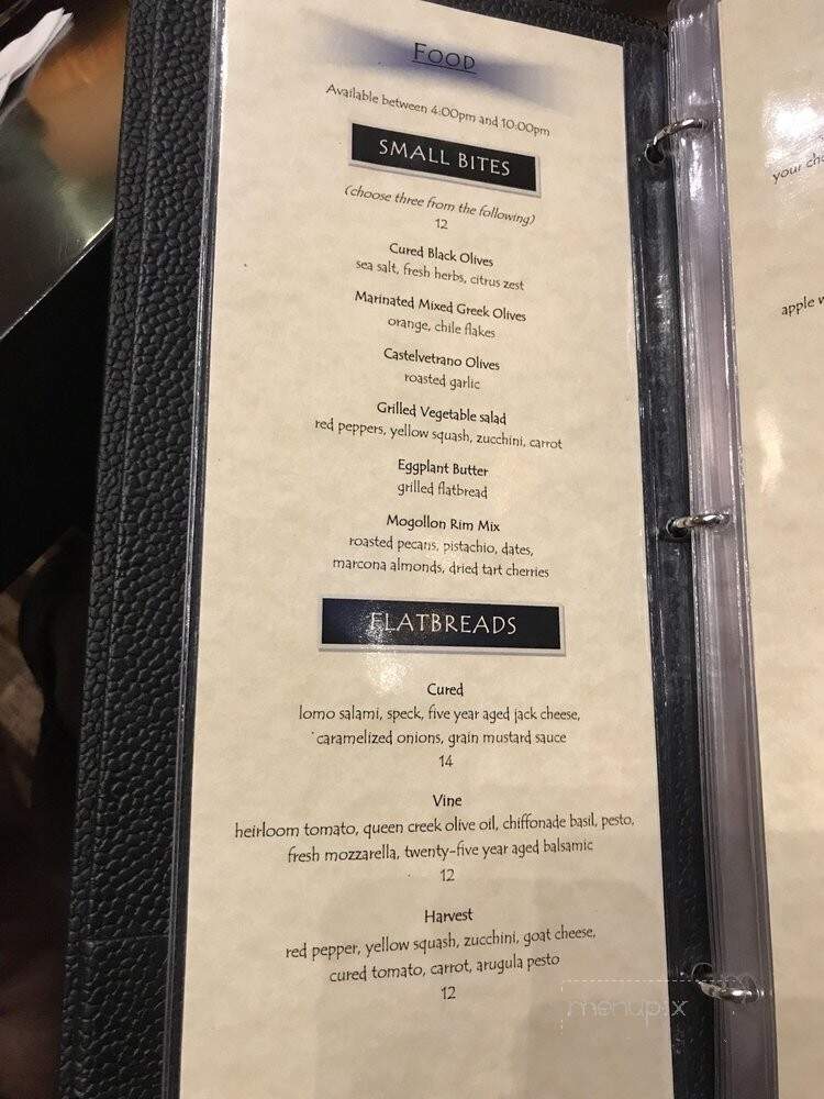 The Rim Lobby Lounge - Scottsdale, AZ menu_pic