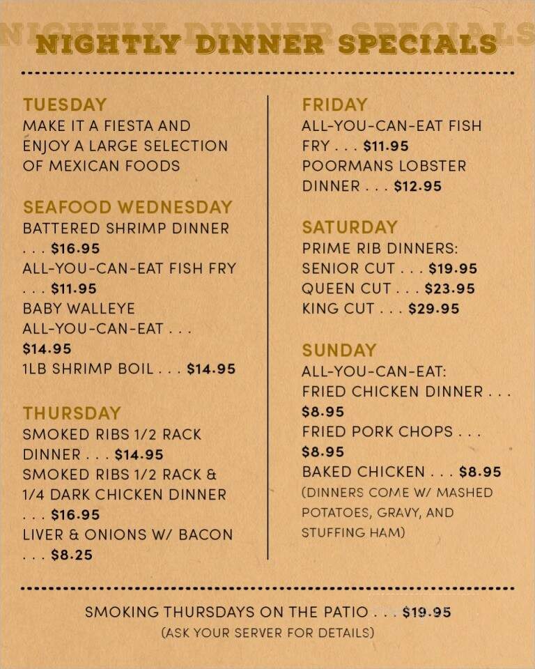 Mainstreet EDS - Argonne, WI menu_pic