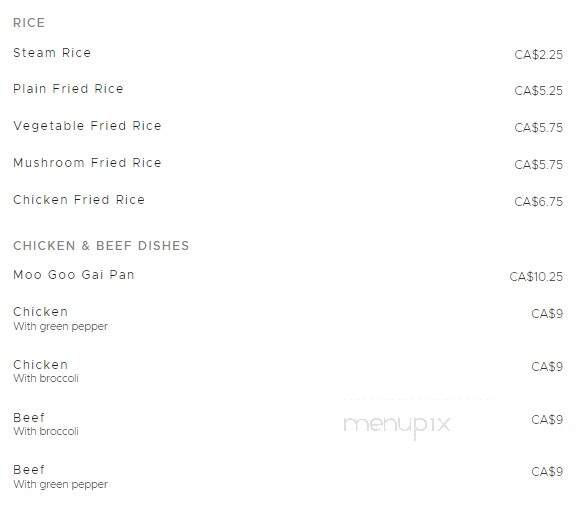 Hong Fa Restaurant - Sydney, NS menu_pic