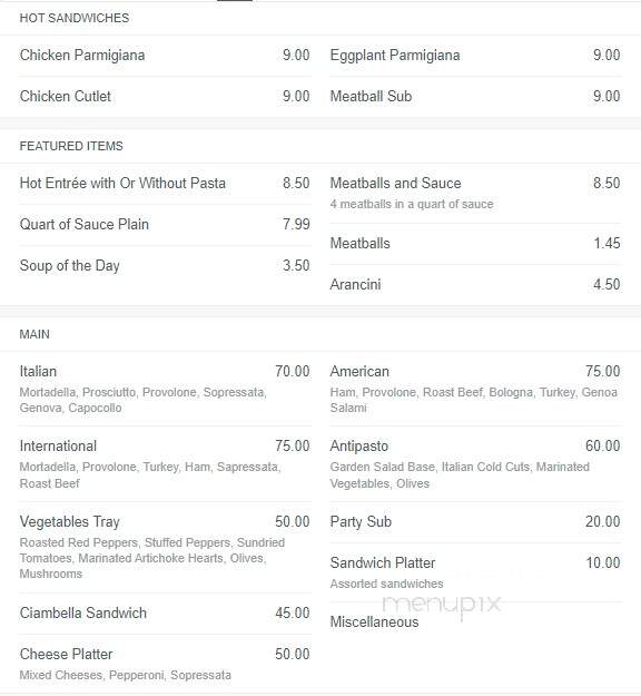 Tutto Italiano - Hyde Park, MA menu_pic