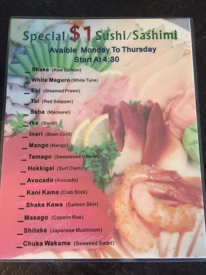 Yume Sushi - Okotoks, AB menu_pic