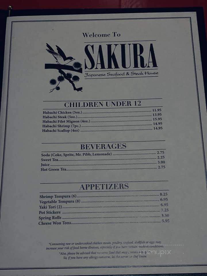 Sakura Japanese Steakhouse - Aiken, SC