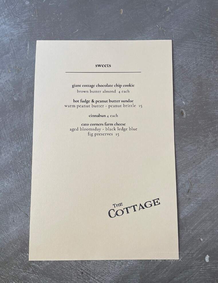 The Cottage - Westport, CT menu_pic