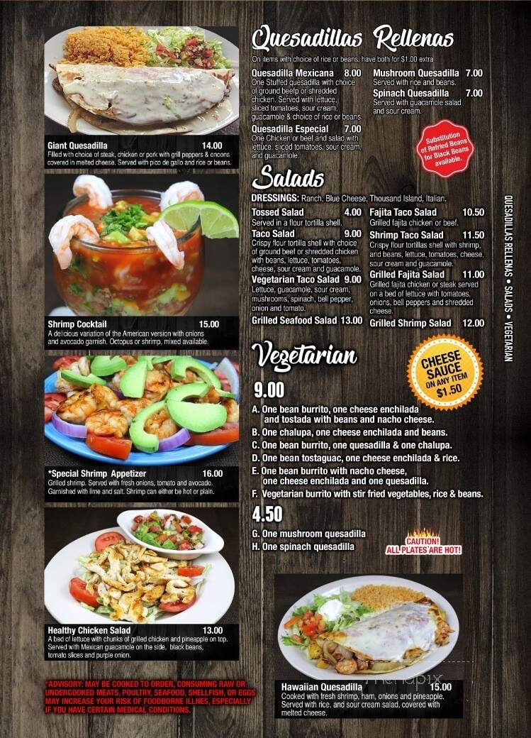 El Campesino Mexican Restaurant - Cleveland, GA menu_pic