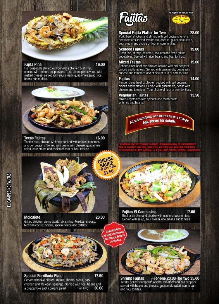 El Campesino Mexican Restaurant - Cleveland, GA menu_pic